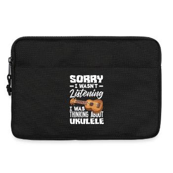 Funny Ukulele Designs and Sayings - Laptop bag 13" - black - Front