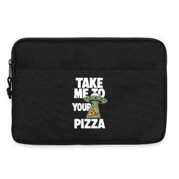 Emmène-moi à ta pizza OVNI - Sacoche pour ordinateur portable 13 pouces - noir - Devant