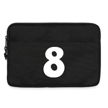 Huit : Chiffre minimaliste 8 | Huitième - Sacoche pour ordinateur portable 13 pouces - noir - Devant