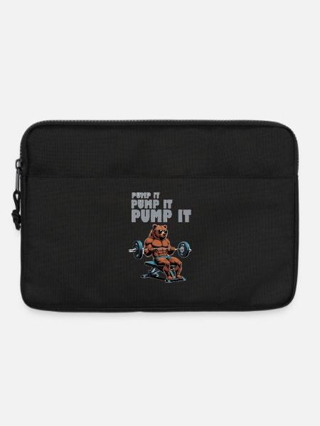 Powerbär im Fitness-Look - Laptoptasche 13" - Schwarz
