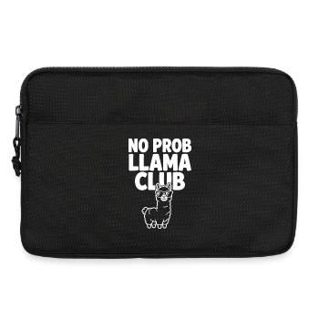 No Prob Llama Club mit cooler Sonnenbrille - Laptoptasche 13" - Schwarz - Vorne