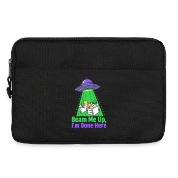 Beam Me Up I’m Done Here - Laptoptasche 13" - Schwarz - Vorne