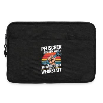  Pfuscher Aus Dem Weg Der Schraubergott Betritt - Laptoptasche 13" - Schwarz - Vorne