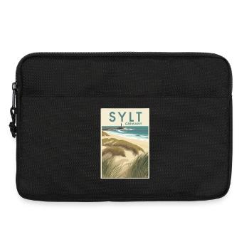 Sylt Germany | Vintage Beach Travel Poster - Laptoptasche 13" - Schwarz - Vorne