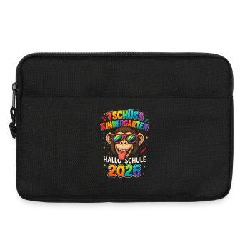 Tschüss Kindergarten Hallo Schule 2026 Schulkind - Laptoptasche 13" - Schwarz - Vorne
