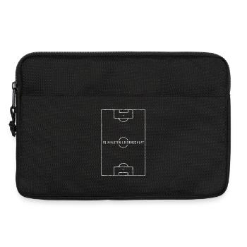 90 Minuten Leidenschaft – Fußball Design - Laptoptasche 13" - Schwarz - Vorne