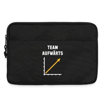 Team Aufwärts (Erfolg / Fortschritt / NEG Gold 2C) - Laptoptasche 13" - Schwarz - Vorne
