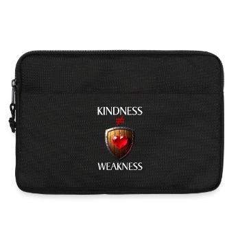Herzschutz: Freundlichkeit ungleich Schwäche - Laptoptasche 13" - Schwarz - Vorne