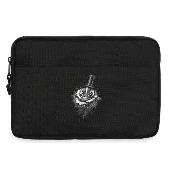Rose mit Dolch Gotische Grafik - Laptoptasche 13" - Schwarz - Vorne