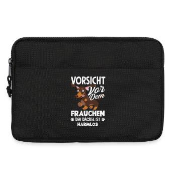 Dackel Frauchen Harmlos - Laptoptasche 13" - Schwarz - Vorne