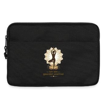 Geerdet und Frei Yoga Mandala - Laptoptasche 13" - Schwarz - Vorne