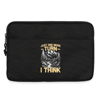 Just one more turn Hiking Mountains Mountaineering - Laptop bag 13" - black - Front