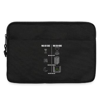 Was ich sage Was ich meine Gamer Zocker Herren - Laptoptasche 13" - Schwarz - Vorne
