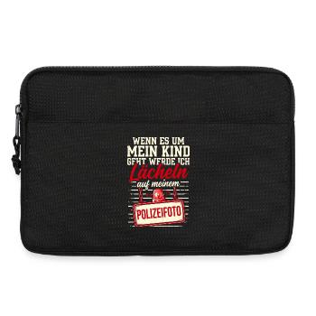 Wenn es um mein Kind geht - Polizeifoto - Laptoptasche 13" - Schwarz - Vorne