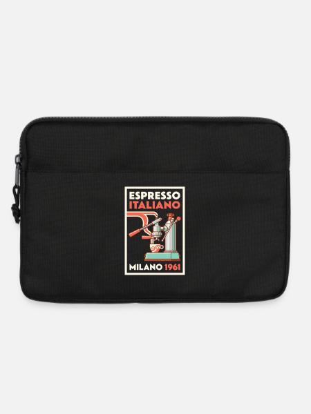 Espresso Italiano Milano 1961 Retro Kaffee - Laptoptasche 13" - Schwarz