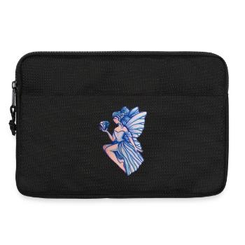 Azurblaue Fee mit Kristall-Edelstein - Laptoptasche 13" - Schwarz - Vorne