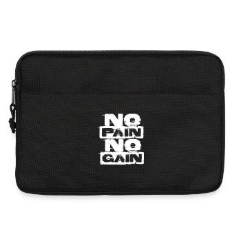 No Pain No Gain - Laptop bag 13" - black - Front