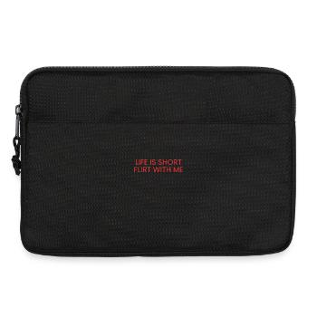 Short Life flirtet mit mir - Laptoptasche 13" - Schwarz - Vorne