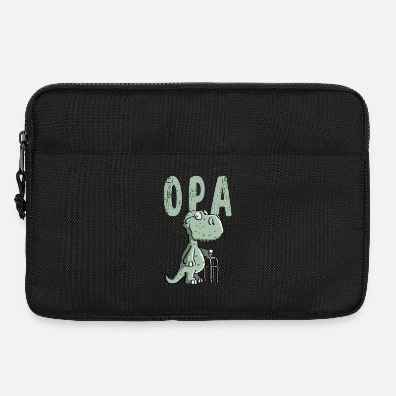 Opa Dinosaurier - Großvater - Geschenk - Laptoptasche 13" - Schwarz