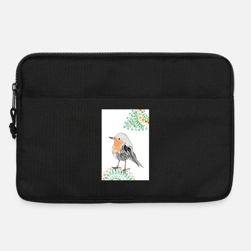 Rotkehlchen Poster - Laptoptasche 13" - Schwarz
