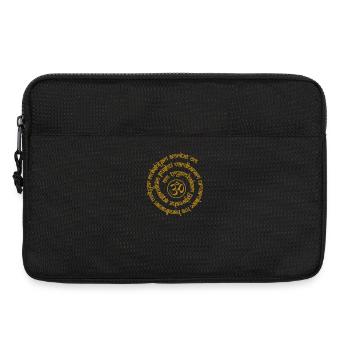 Manteau de Yoga Motifs Tryambakam Heilmantra Doré - Sacoche pour ordinateur portable 13 pouces - noir - Devant