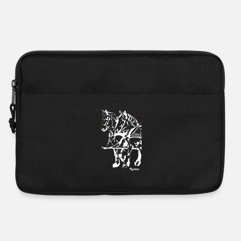 gespannkaltblutweiss - Laptoptasche 13" - Schwarz