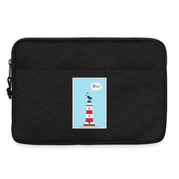 Leuchtturm - Möwe - Comic - Geschenk - Laptoptasche 13" - Schwarz - Vorne