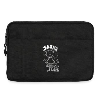 Dampf Sauna Strichmännchen - Laptoptasche 13" - Schwarz - Vorne