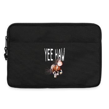 Yee Haw Pferd - Appaloosa - Wildpferd - Comic - Laptoptasche 13" - Schwarz - Vorne