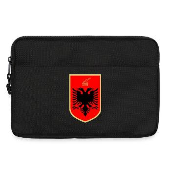 Sticker blason Albanie idée cadeau Shqiperia - Sacoche pour ordinateur portable 13 pouces - noir - Devant