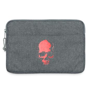 Crâne Rouge - Sacoche pour ordinateur portable 13 pouces - gris chiné - Devant