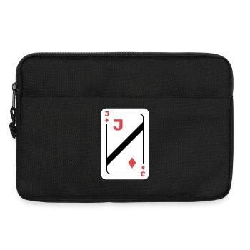 Valet de Carreau Carte à jouer Carte de poker - Sacoche pour ordinateur portable 13 pouces - noir - Devant