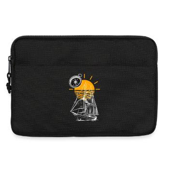 Coucher du Soleil du Voilier - Sacoche pour ordinateur portable 13 pouces - noir - Devant
