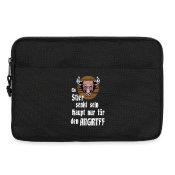 Ein Stier - Laptoptasche 13" - Schwarz - Vorne