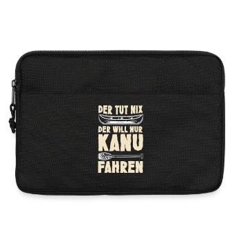 Kanu Kanut Kanutin Kanufahrer - Laptoptasche 13" - Schwarz - Vorne