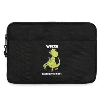 Wecke Das Faultier I Dinosaurier I Dino T-Rex - Laptoptasche 13" - Schwarz - Vorne