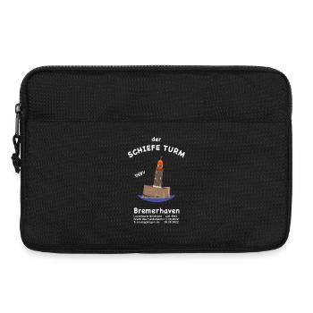 Der schiefe Turm von Bremerhaven Leuchtturm - Laptoptasche 13" - Schwarz - Vorne