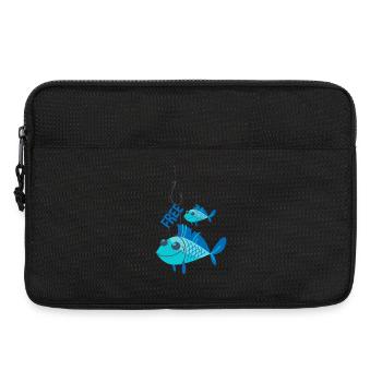 Poissons bleus en liberté - Sacoche pour ordinateur portable 13 pouces - noir - Devant