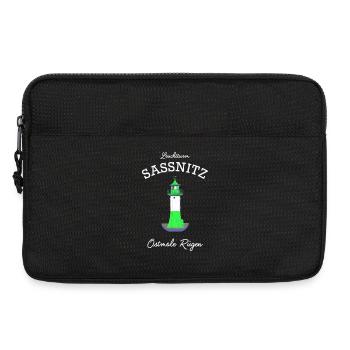Ruegen, lighthouse Sassnitz Ostmole, Baltic Sea - Laptop bag 13" - black - Front
