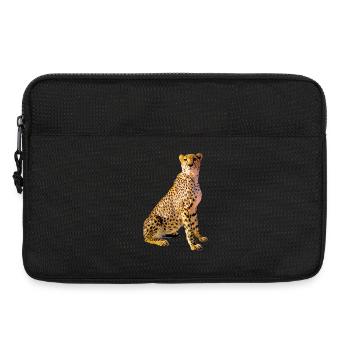 Gepardenporträt Goldene Flecken - Laptoptasche 13" - Schwarz - Vorne