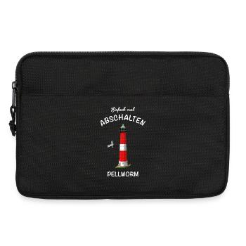 Kultiger Leuchtturm Pellworm, Nordsee, Abschalten - Laptoptasche 13" - Schwarz - Vorne