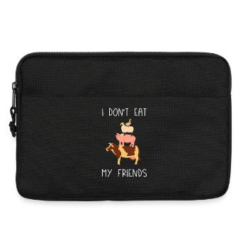 Je ne mange pas mes amis - Sacoche pour ordinateur portable 13 pouces - noir - Devant
