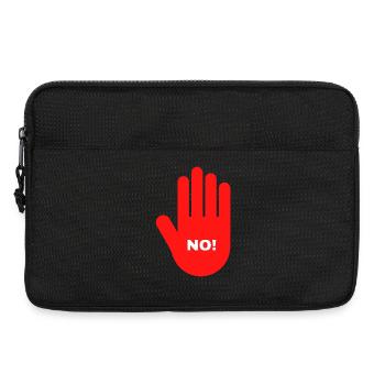 hand rot stop nein halt 3 - Laptoptasche 13" - Schwarz - Vorne