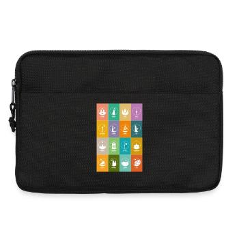 Posters of the Capitals of Germany - Pop Art - Laptop bag 13" - black - Front