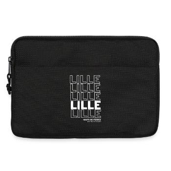 Patron de lettrage de Lille HautsdeFrance - Sacoche pour ordinateur portable 13 pouces - noir - Devant