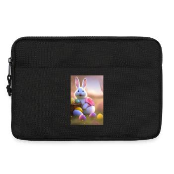 Lapin de Pâques avec œufs de Pâques - Sacoche pour ordinateur portable 13 pouces - noir - Devant