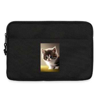 Bébé chat - Sacoche pour ordinateur portable 13 pouces - noir - Devant