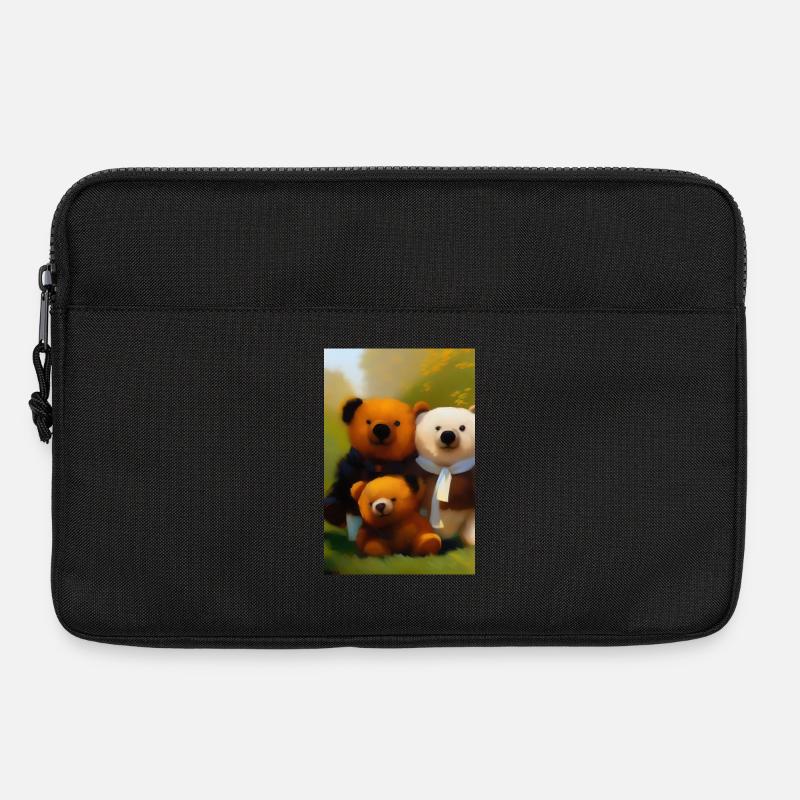 Teddybär - Laptoptasche 13" - Schwarz