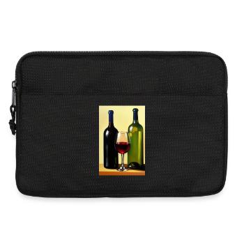 Wein Trinker - Laptoptasche 13" - Schwarz - Vorne