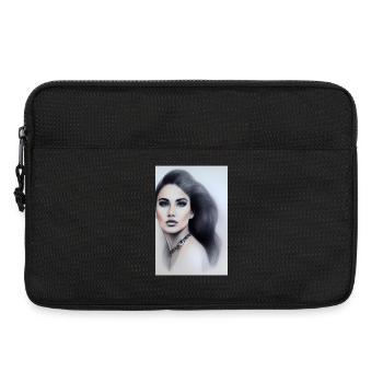 Femme avec des bijoux - Sacoche pour ordinateur portable 13 pouces - noir - Devant